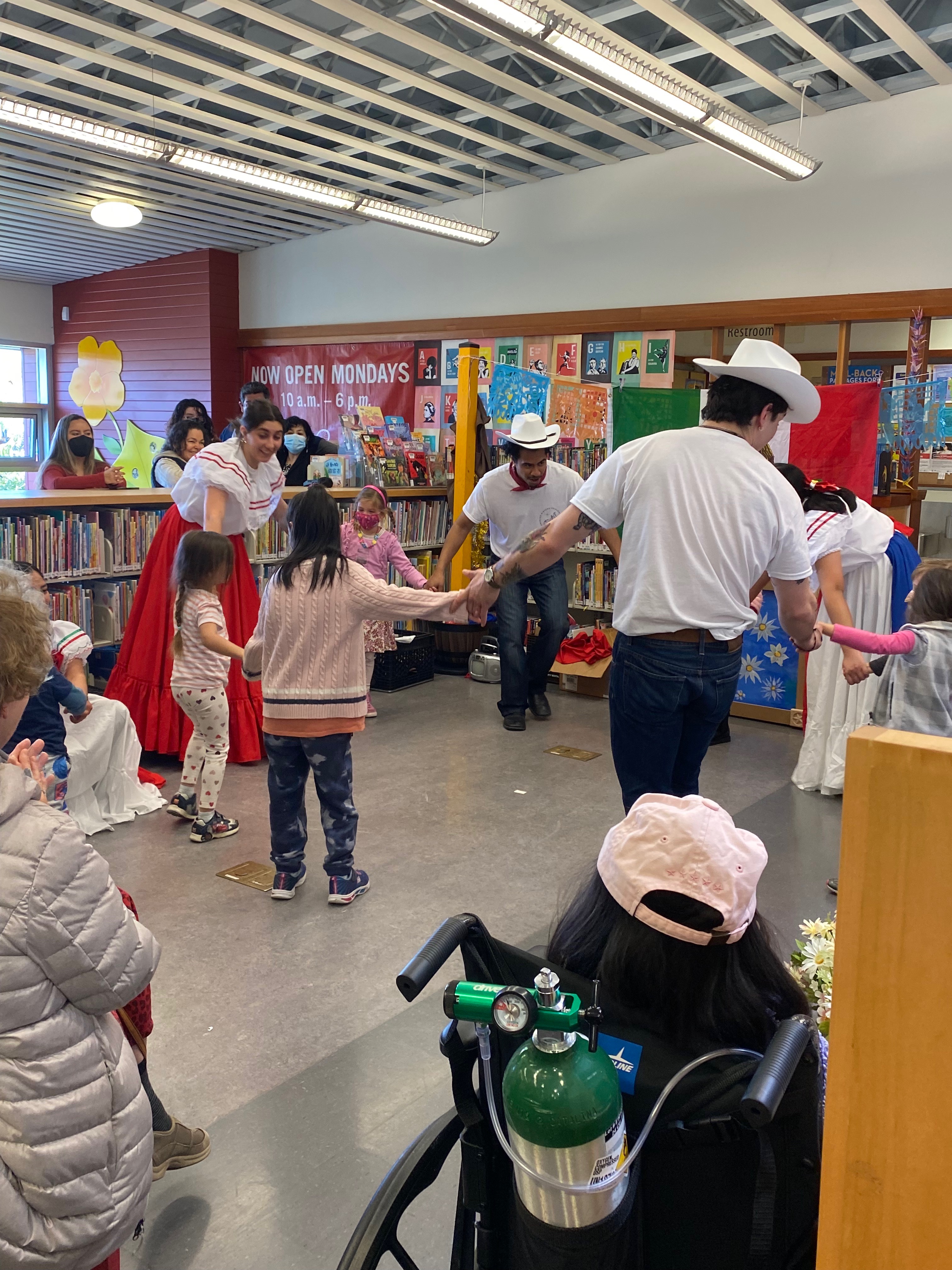 Megan leading a community music and dance program